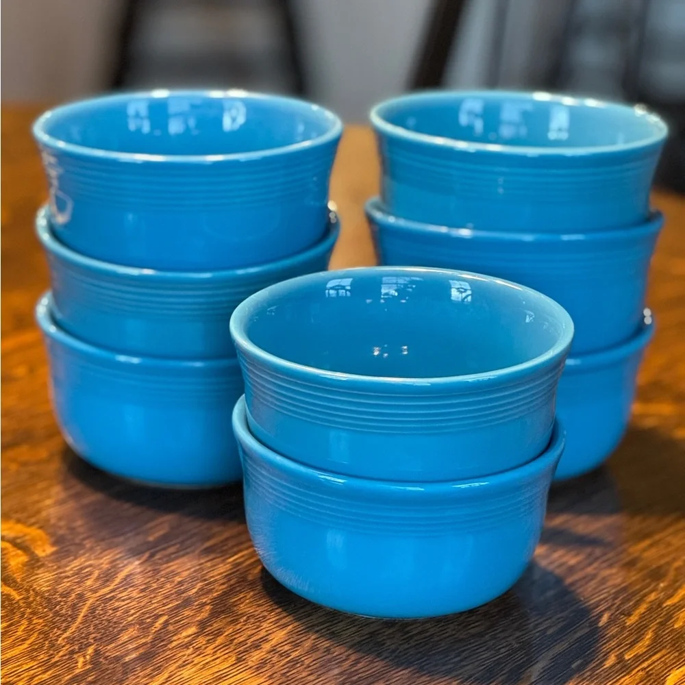 1-Retired, Fiestaware by Homer Laughlin, USA, Gusto Bowl in Peacock Blue. GMC